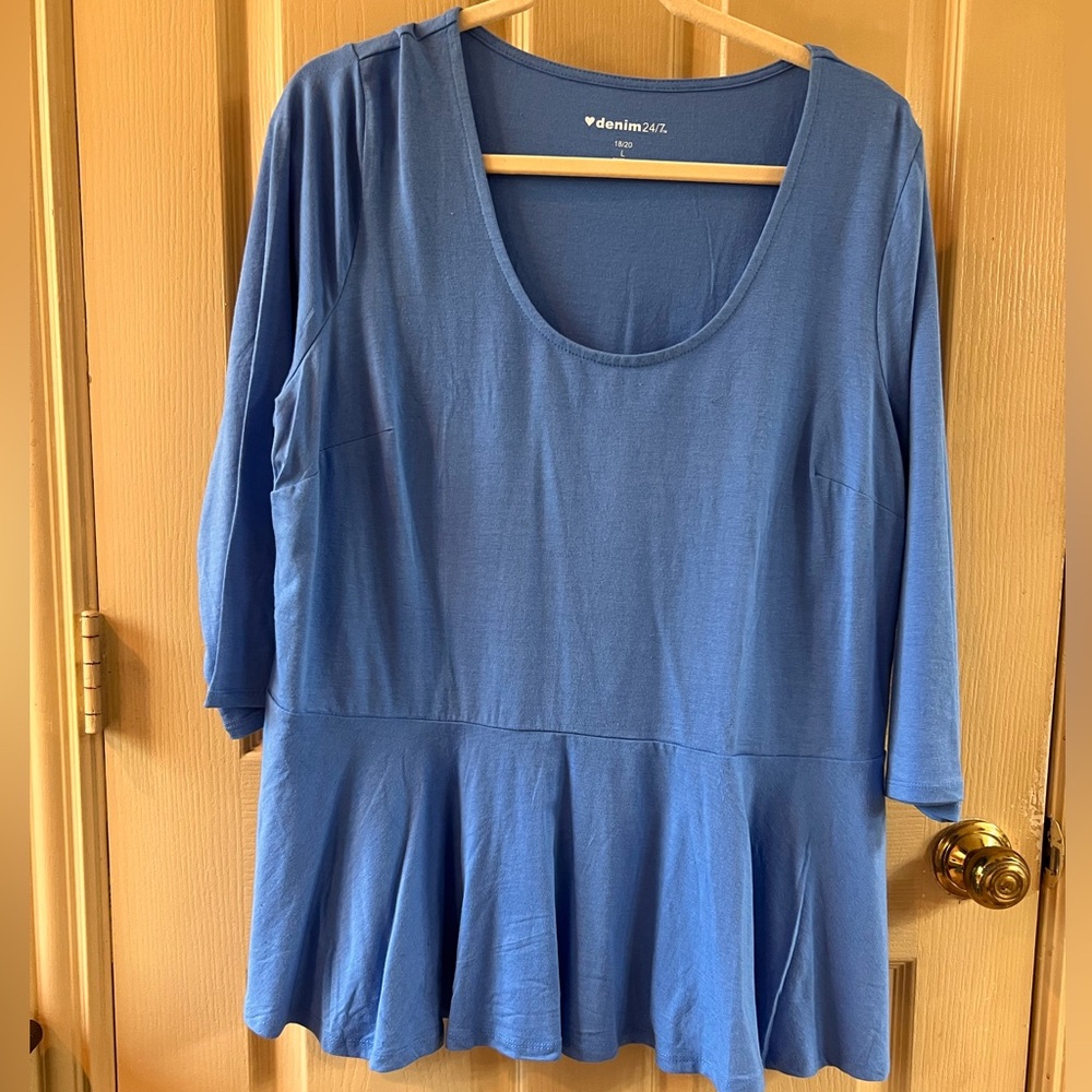 Denim 24/7 Blue Long Sleeve Tee